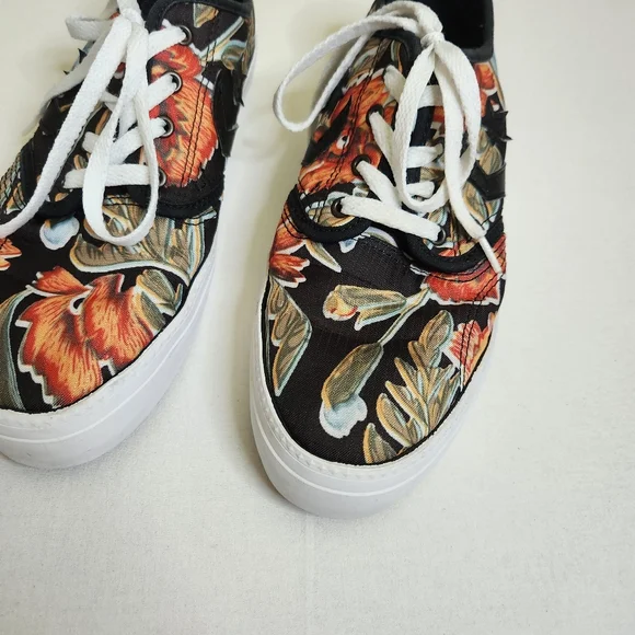 Converse Zakim Ox tropical print low top sneakers Hawaii flower hibiscus 9 - Picture 3 of 11